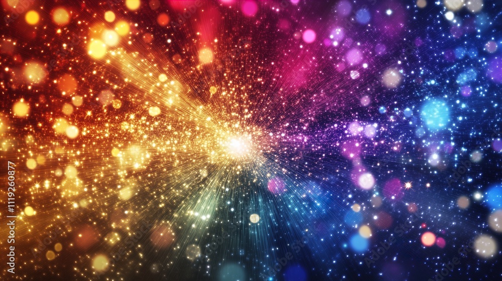 Vibrant Galaxy with Colorful Waves. Abstract cosmic energy in space - generative ai.