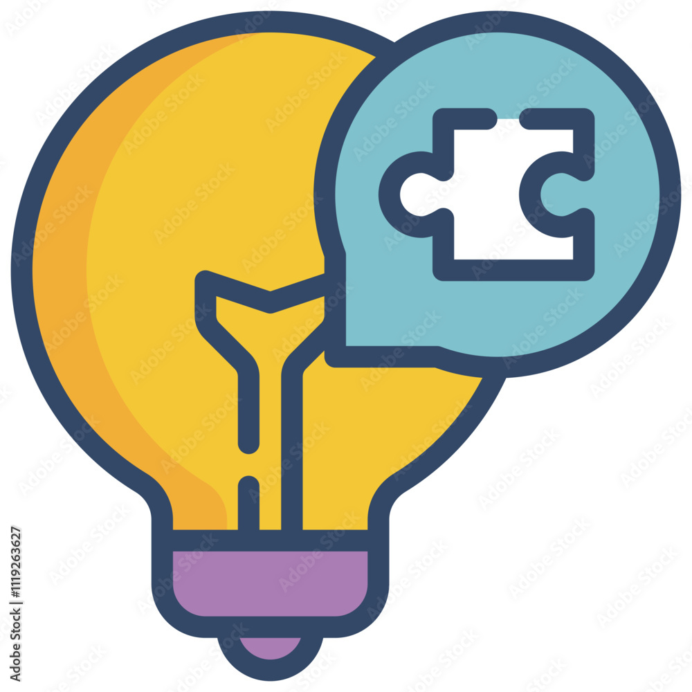 bulb working business puzzle strategy filled outline icon bulb working business puzzle strategy filled outline icon
