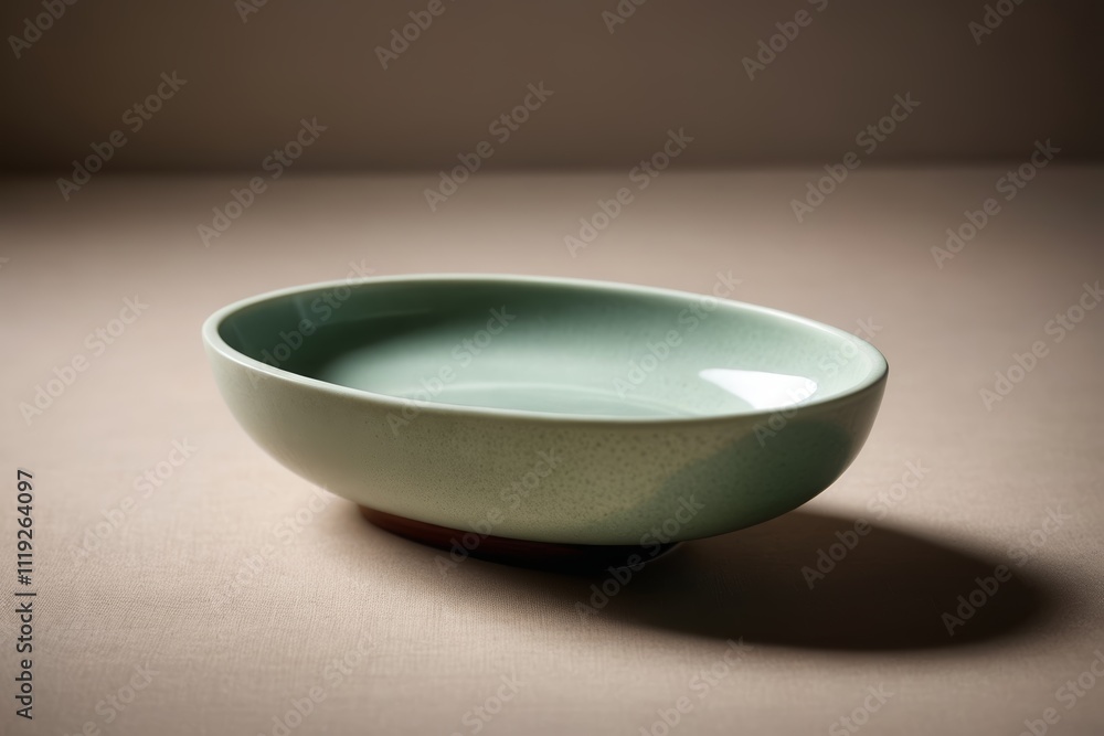 there is a green bowl sitting on a table with a brown background there is a green bowl sitting on a table with a brown background