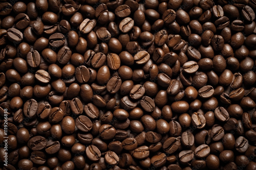 Fototapeta premium a close up of a pile of coffee beans with a lot of coffee beans