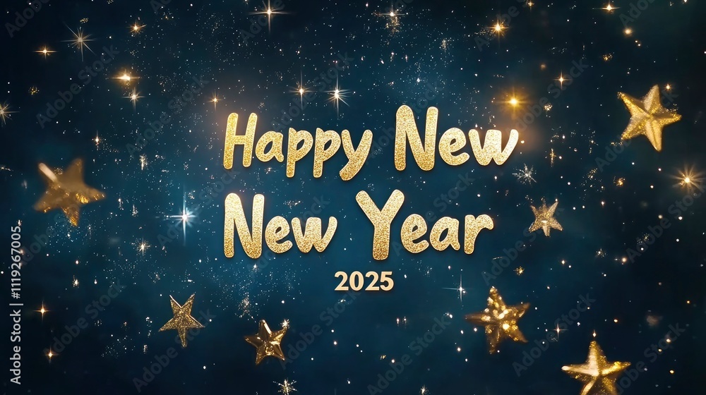 Happy New Year 2025 written on a whimsical candyland scene, in bright pastel letters surrounded by sweets and treats. Happy New Year 2025 written on a whimsical candyland scene, in bright pastel letters surrounded by sweets and treats.