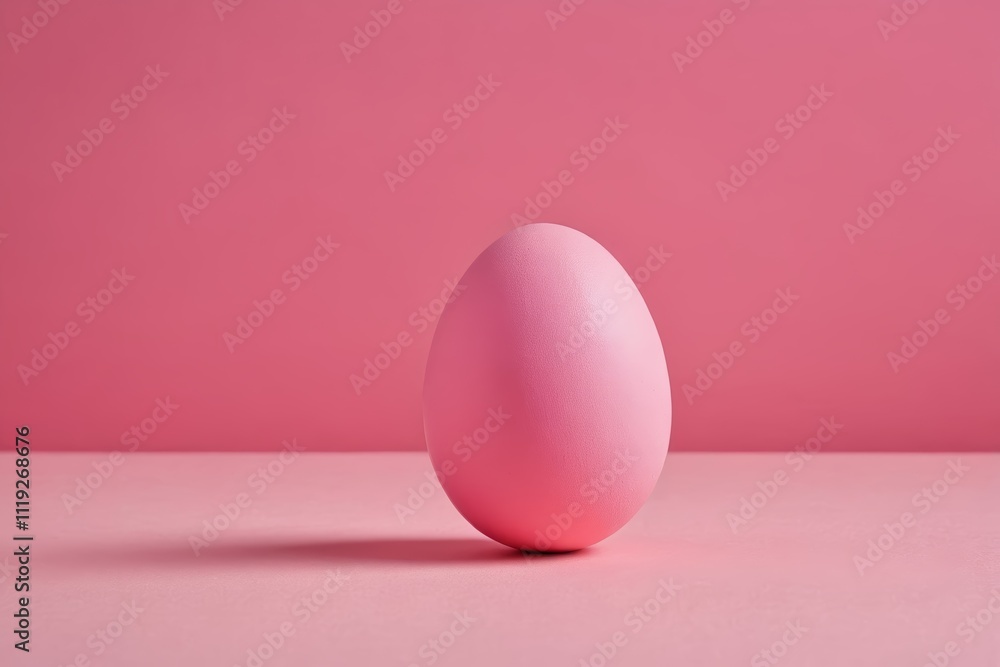 pink egg on a pink surface with a pink background pink egg on a pink surface with a pink background
