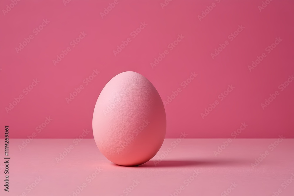 a close up of a white egg on a pink surface a close up of a white egg on a pink surface
