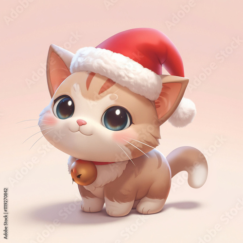 Cute little cat in Santa Hat – Christmas Illustration
A festive digital illustration of a happy kitten wearing a red Santa hat. Perfect for holiday projects, greeting cards, seasonal decor, games photo