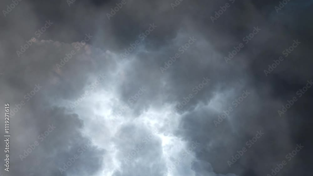 4K Lighting bolts on the dark clouds and night sky. 4K Lighting bolts on the dark clouds and night sky.
