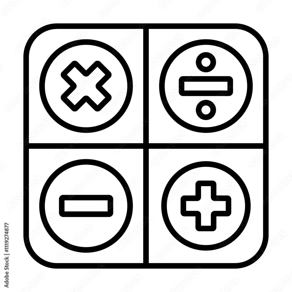 Fototapeta premium Mathematics Icon