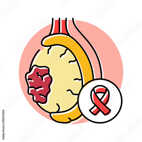 testicular cancer man disease color icon vector. testicular cancer man disease sign. isolated symbol illustration