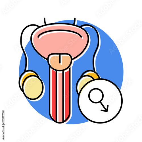 erectile dysfunction color icon vector. erectile dysfunction sign. isolated symbol illustration
