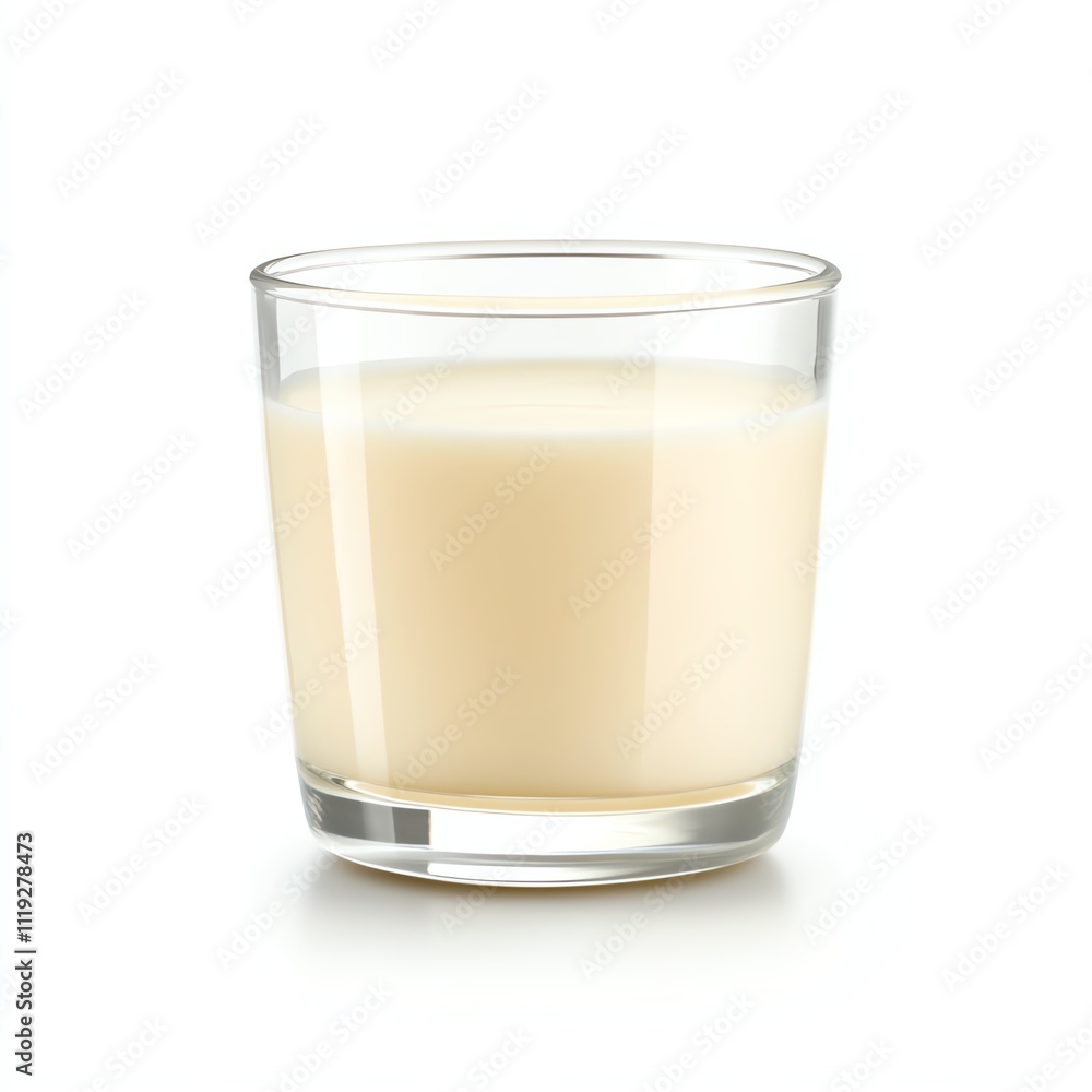 Fresh milk in a clear glass on a white isolated background. Fresh milk in a clear glass on a white isolated background.