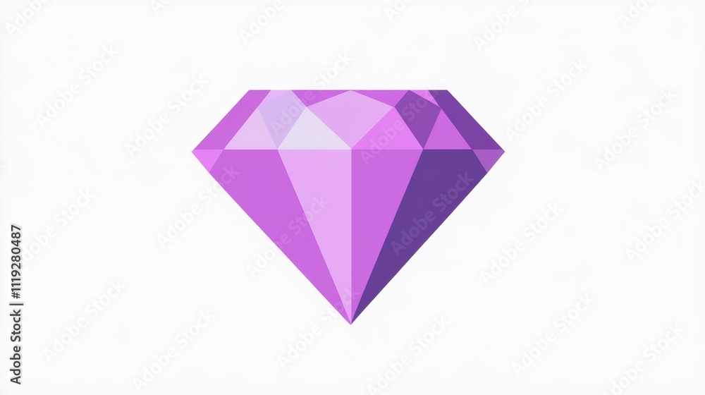 Purple Diamond Icon in Flat Design Style, Suitable for Technology, Luxury, and Gemstone Concepts Generative AI Purple Diamond Icon in Flat Design Style, Suitable for Technology, Luxury, and Gemstone Concepts Generative AI