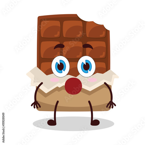 cute shocked expression of sweet potato cartoon character
