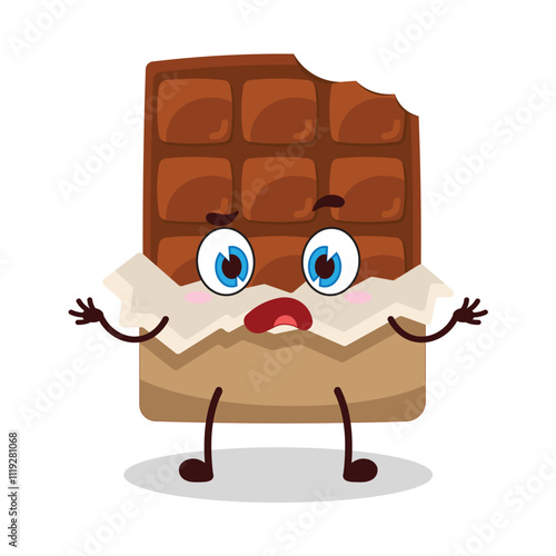 cute don't know expression of sweet potato cartoon character