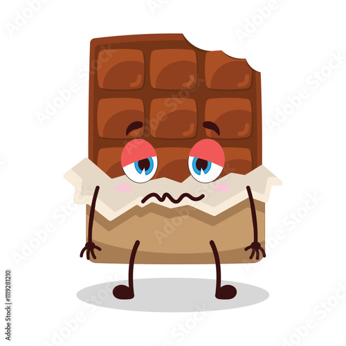 cute nope expression of sweet potato cartoon character