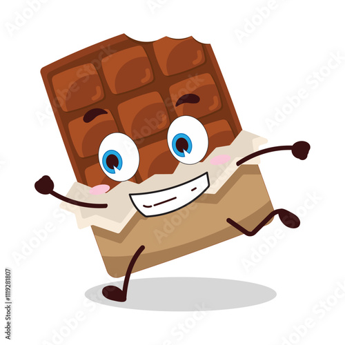 cute rush running expression of sweet potato cartoon character