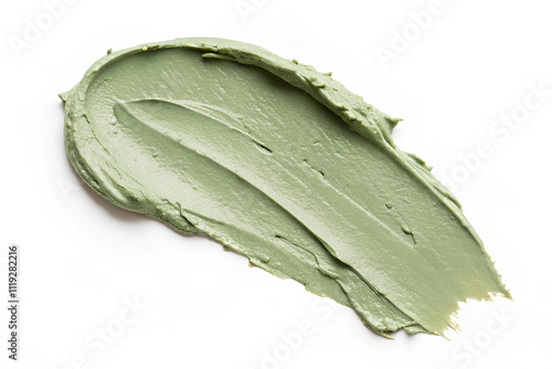 Cosmetic Mask green clay isolated white background, Clipping path
