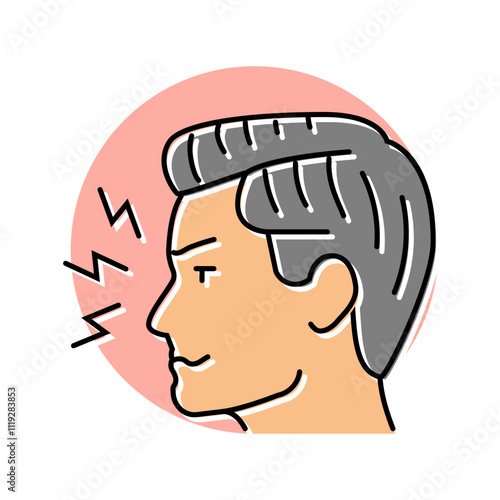 anxiety man disease color icon vector. anxiety man disease sign. isolated symbol illustration