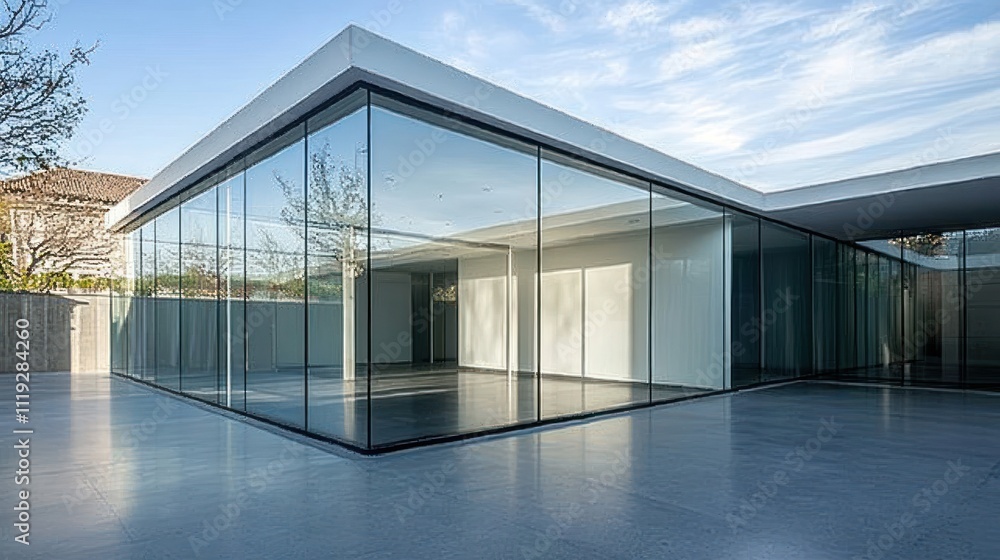 Fototapeta premium Modern Glass House Architecture