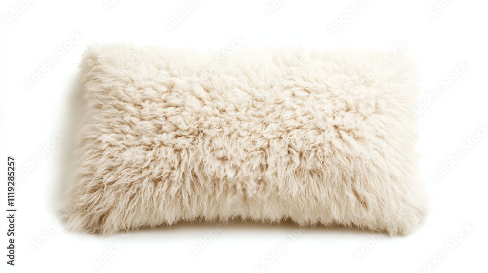 Soft fluffy decorative pillow with a cream texture, white isolate background. Soft fluffy decorative pillow with a cream texture, white isolate background.