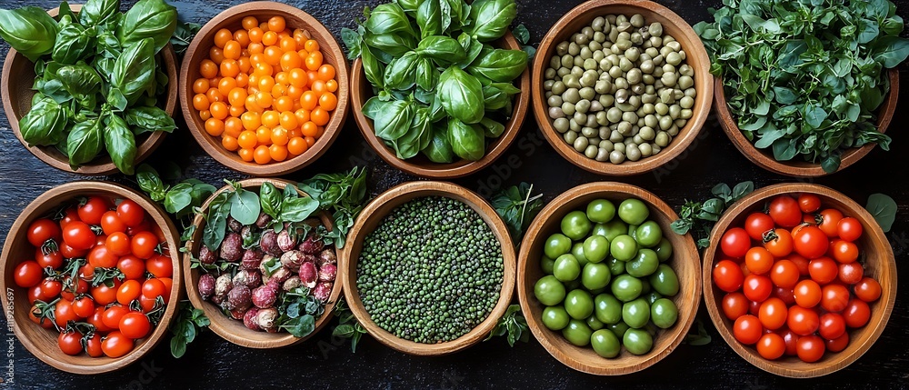 A diverse group of friends enjoying a healthy picnic with assorted nutritious foods A diverse group of friends enjoying a healthy picnic with assorted nutritious foods