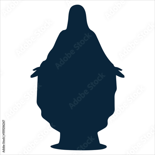 Virgin Mary with Open Arms Vector
