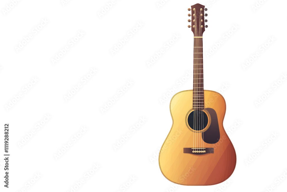 Fototapeta premium acoustic guitar isolated on white