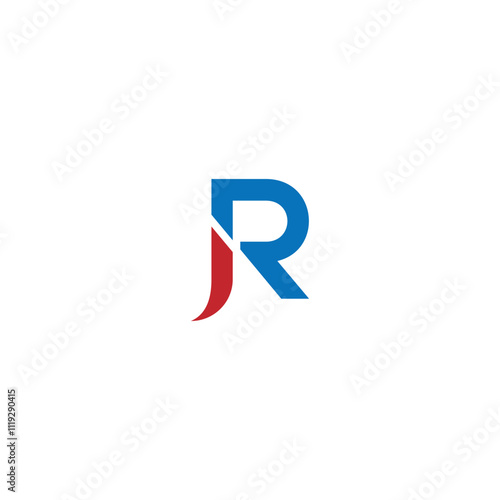 JR or RJ letter designs with different colors and backgrounds