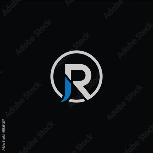 JR or RJ letter designs with different colors and backgrounds