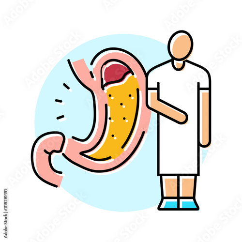 psoriasis man disease color icon vector. psoriasis man disease sign. isolated symbol illustration