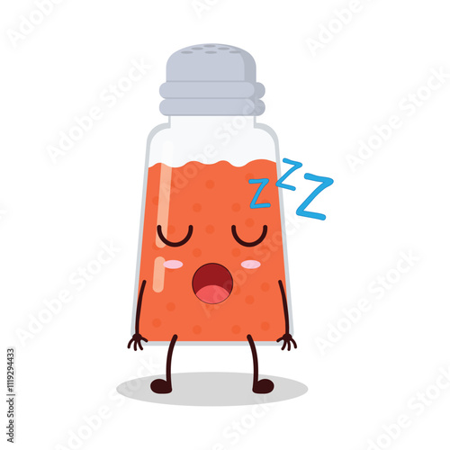 cute rest expression of chili powder cartoon character