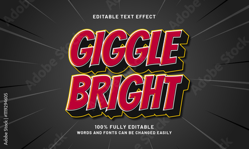 giggle bright editable text effects with a happy and joyful theme