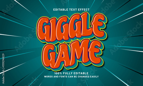 giggle game editable text effects with a game and joyful theme