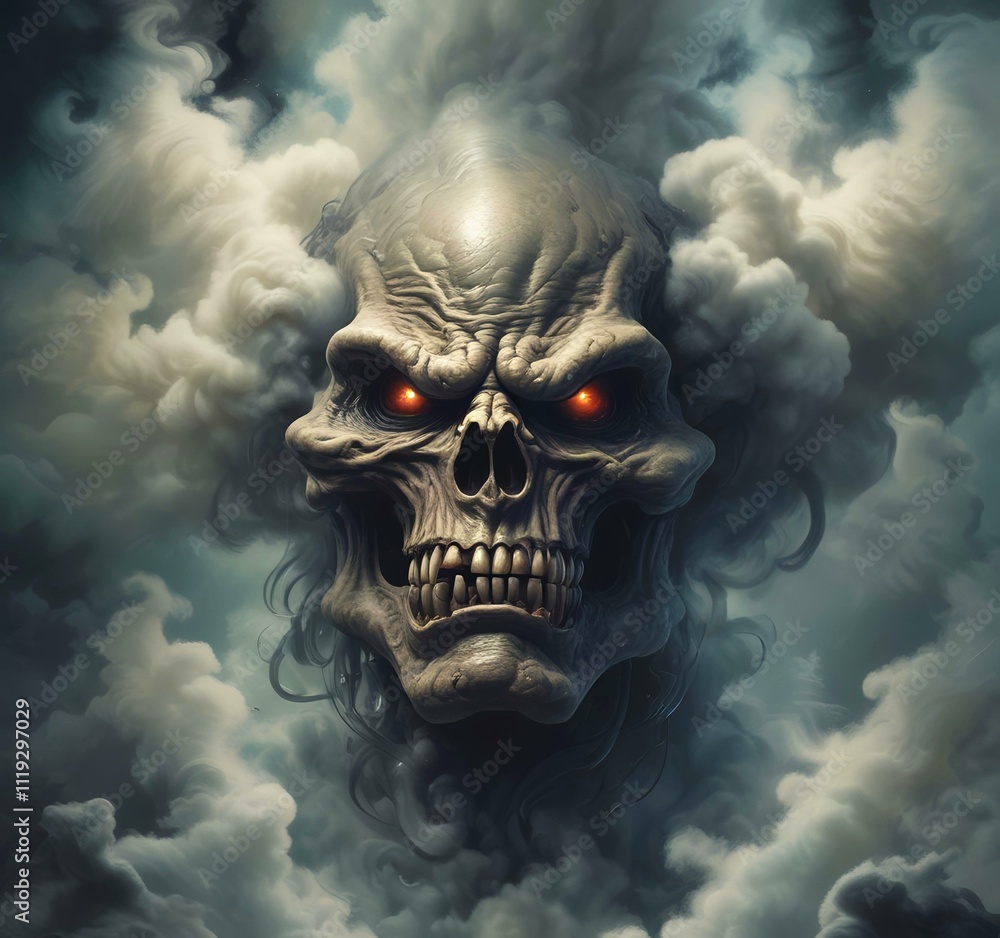 Illustration of demonic face. Illustration of demonic face.