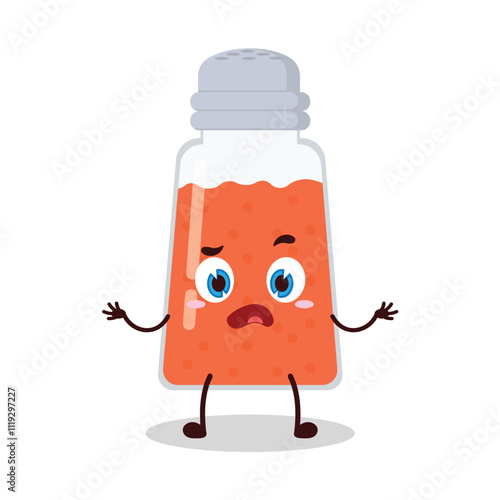 cute don't know expression of chili powder cartoon character