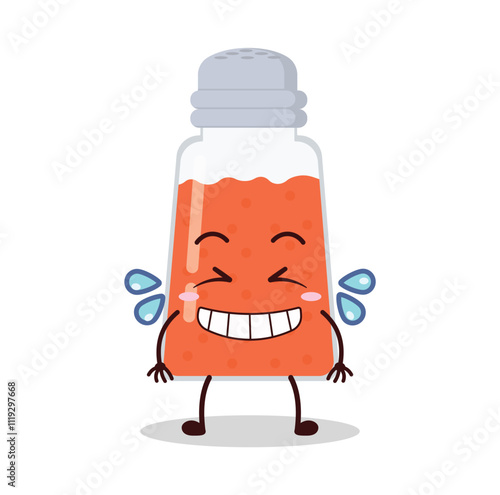 cute pleased expression of chili powder cartoon character
