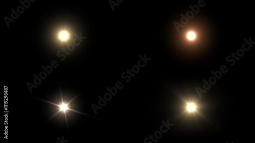 Wallpaper Mural Set of 4 Sun Bursts Shining Sun Isolated on Transparent Background Loop Torontodigital.ca