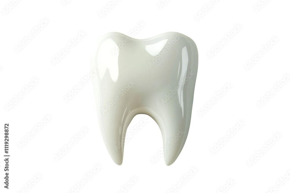 Shiny, Healthy Tooth: A gleaming white tooth, isolated against a white background, symbolizes dental hygiene, oral care, and healthy smiles. Shiny, Healthy Tooth: A gleaming white tooth, isolated against a white background, symbolizes dental hygiene, oral care, and healthy smiles.