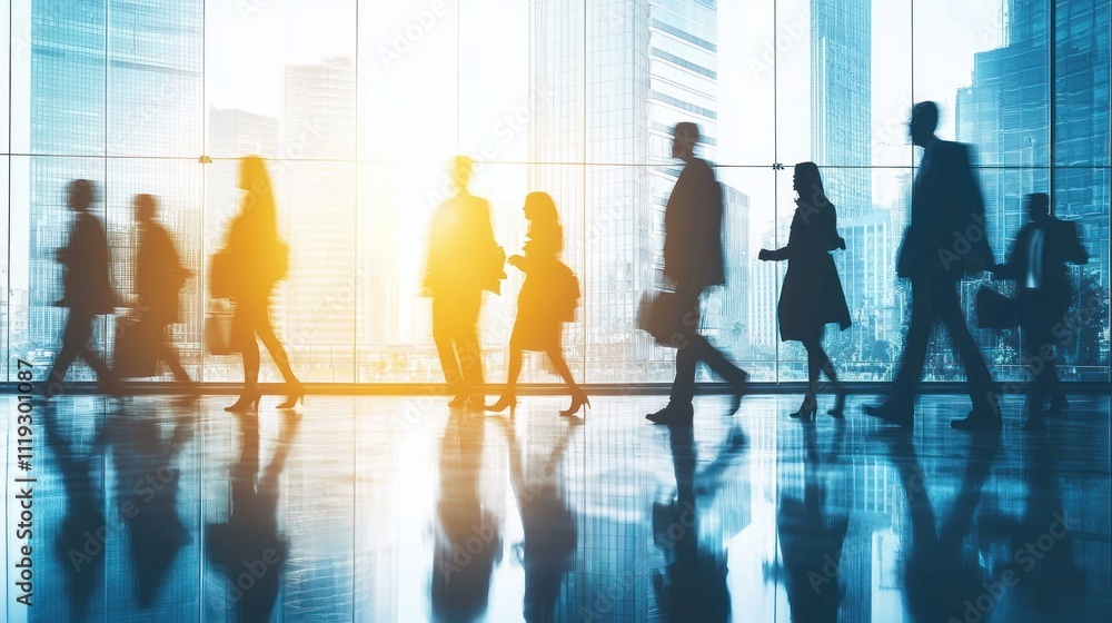 Talent mobility with professionals moving between roles or locations, symbolizing growth and opportunity Talent mobility with professionals moving between roles or locations, symbolizing growth and opportunity