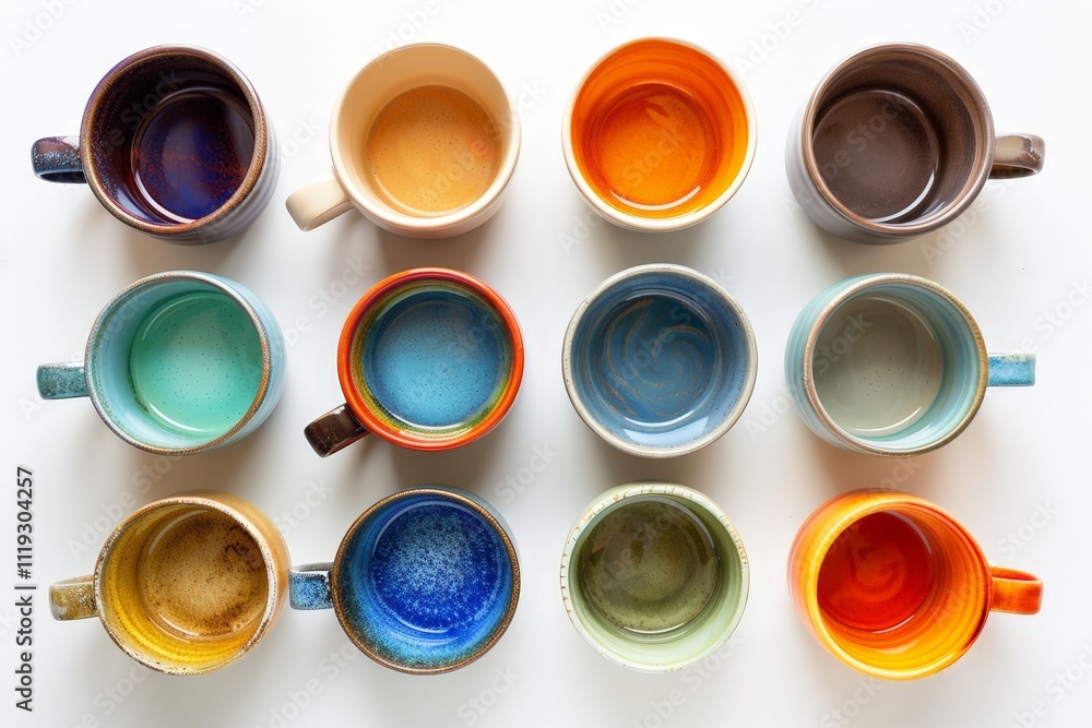 Colorful Mugs with Different Patterns Colorful Mugs with Different Patterns