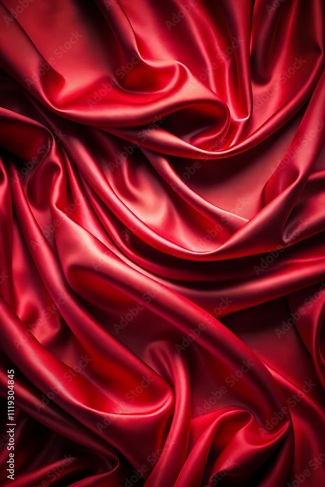 Obraz premium Red silk fabric luxurious background