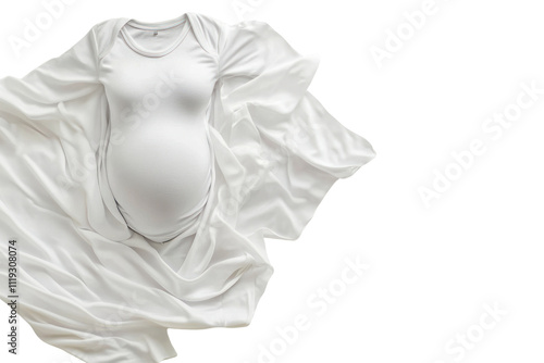 Maternity clothes designed for comfort, supporting changing bodies isolated on transparent and white background.PNG image photo