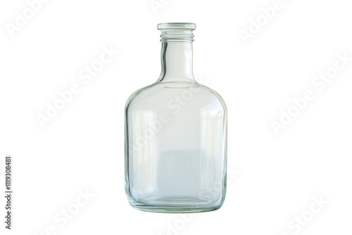 Glass beverage jar with airtight lid, great for storage and preserving drinks isolated on transparent and white background.PNG image 