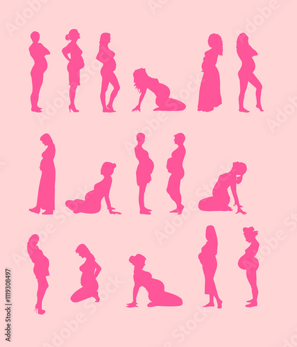 pregnant woman silhouette
