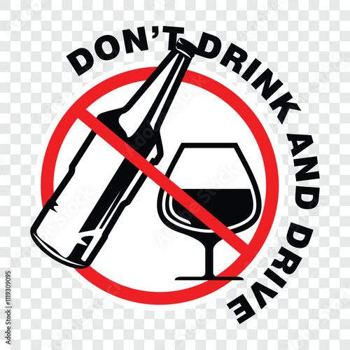 Don't drink and drive, sign vector