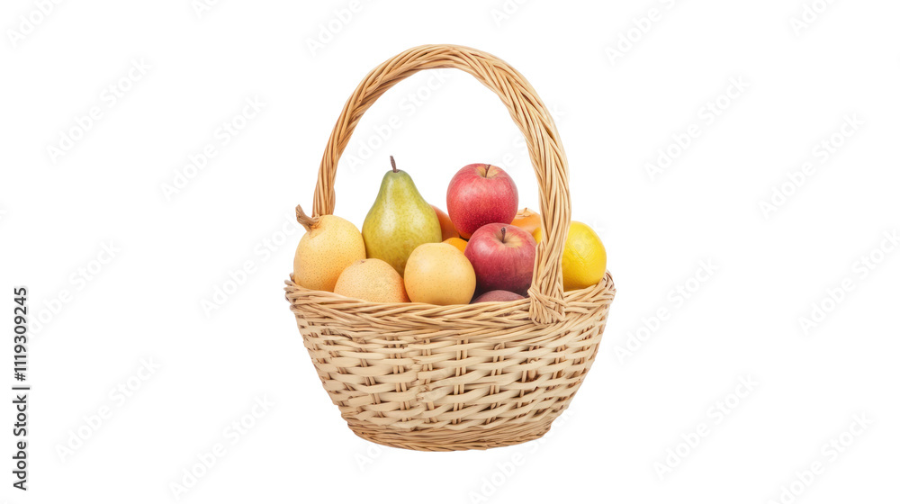 Organic berries collection in wicker basket, focusing on sustainability isolated on transparent and white background.PNG image Organic berries collection in wicker basket, focusing on sustainability isolated on transparent and white background.PNG image