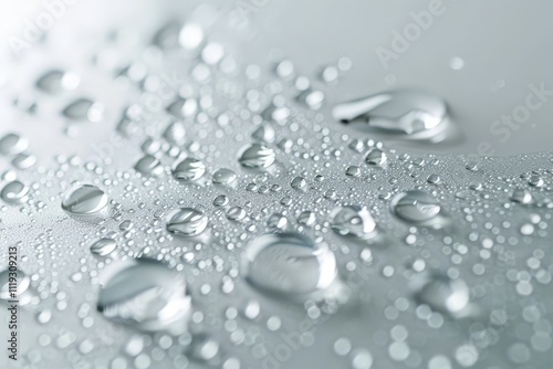 Wallpaper Mural Water Droplets on a Shiny Surface Torontodigital.ca