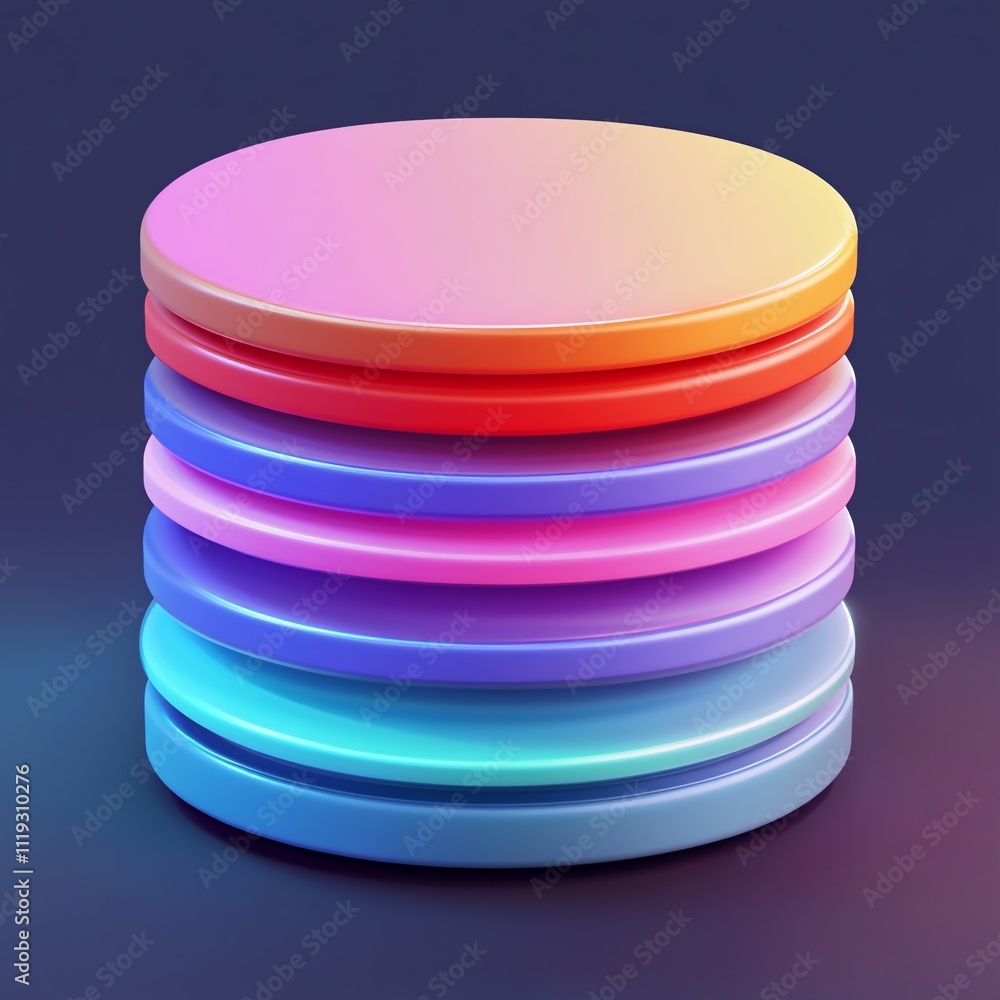3D Color Gradient Icon: Smooth Vibrant Transition illustration 3D Color Gradient Icon: Smooth Vibrant Transition illustration