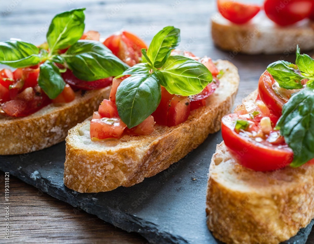Fresh Bruschetta Recipes Highlighted in Rustic and Vibrant Food Photography Styles Fresh Bruschetta Recipes Highlighted in Rustic and Vibrant Food Photography Styles