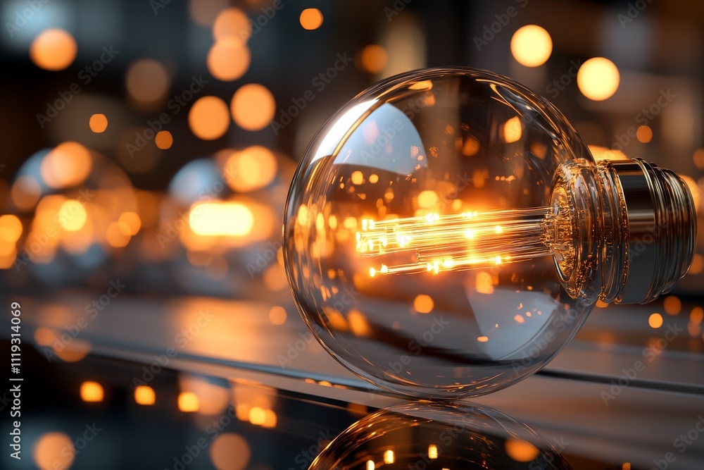 A glowing light bulb against a softly lit modern background reveals intricate filament details, reflecting themes of ideas, innovation, and inspiration. A glowing light bulb against a softly lit modern background reveals intricate filament details, reflecting themes of ideas, innovation, and inspiration.