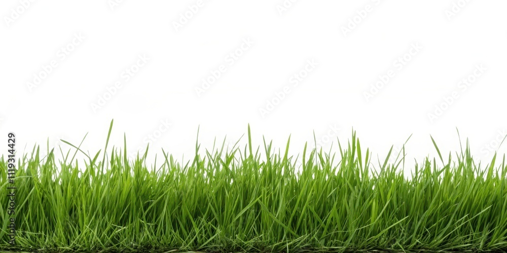 Vibrant Green Grass Border Isolated on White Background, Perfect for Spring Designs and Nature Themes Vibrant Green Grass Border Isolated on White Background, Perfect for Spring Designs and Nature Themes