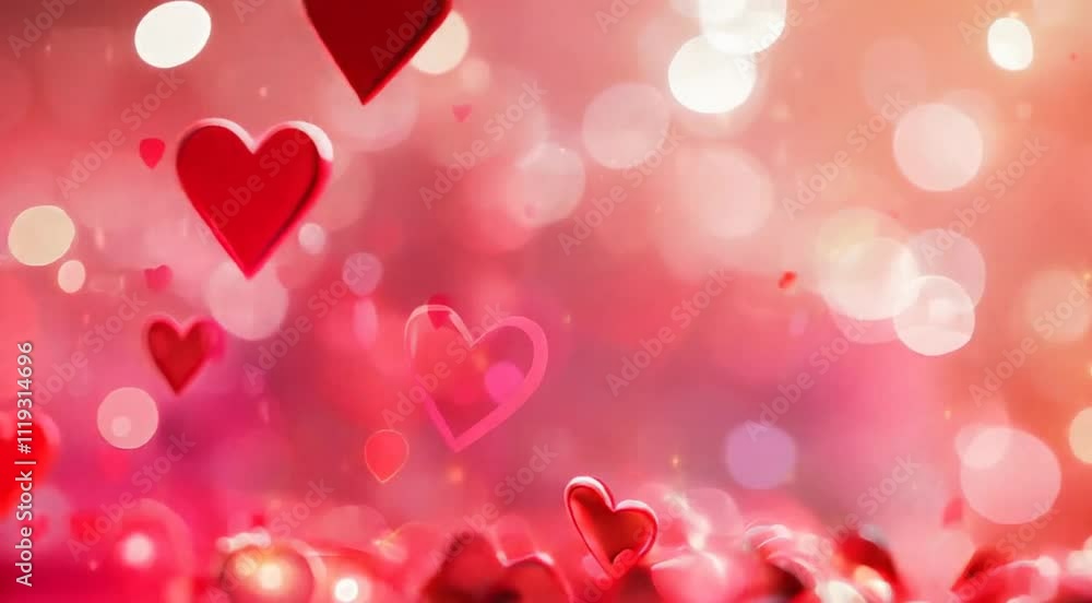 Heart shape Valentine day bokeh background Heart shape Valentine day bokeh background